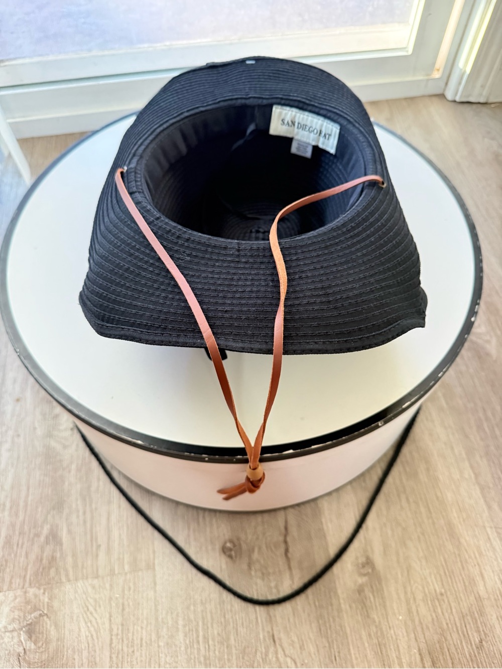san diego hat company sadie black packable cowboy western summer sun hat OSF NEW - Picture 6 of 6